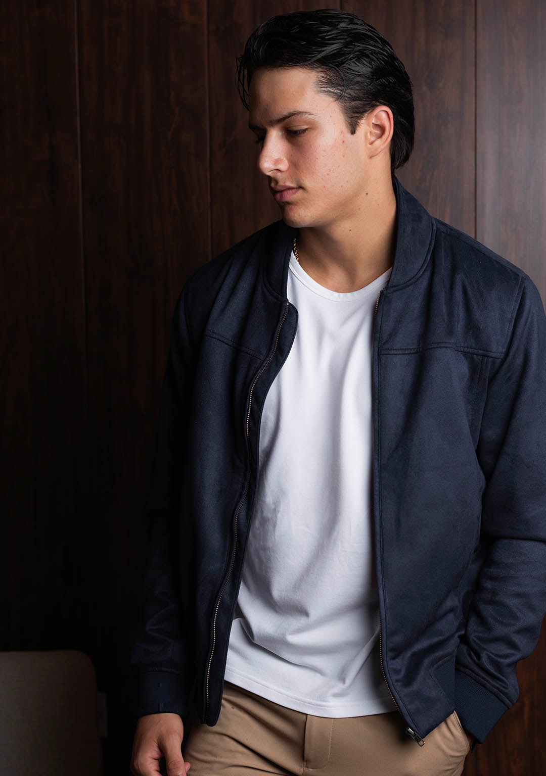 The Suede Jacket in Royale Blue