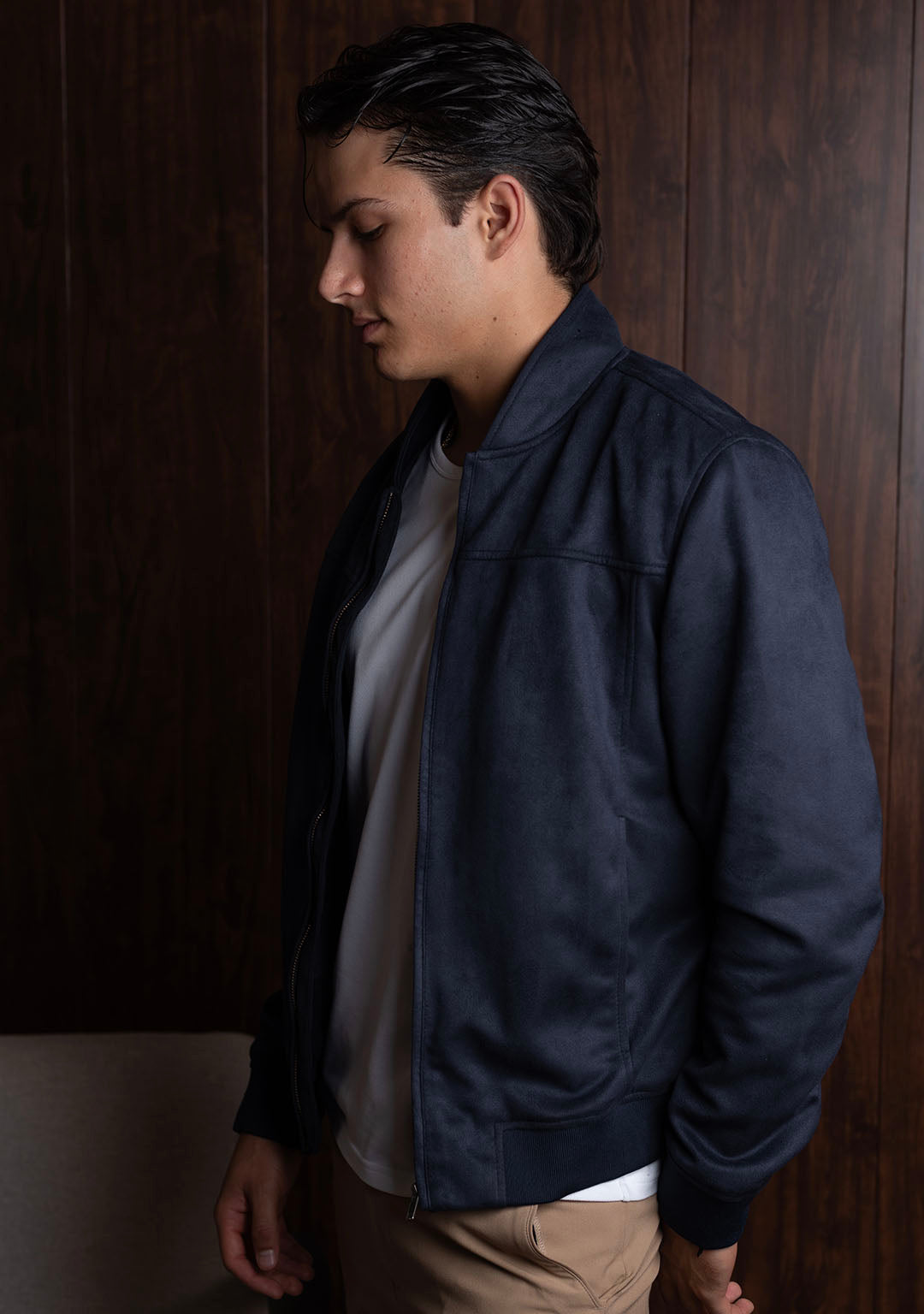 The Suede Jacket in Royale Blue