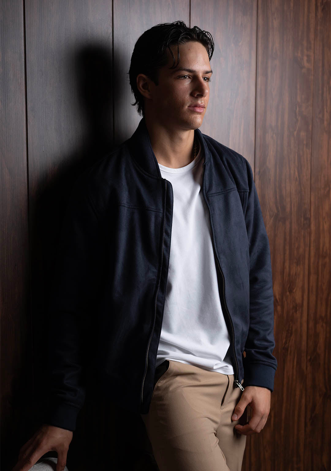 The Suede Jacket in Royale Blue