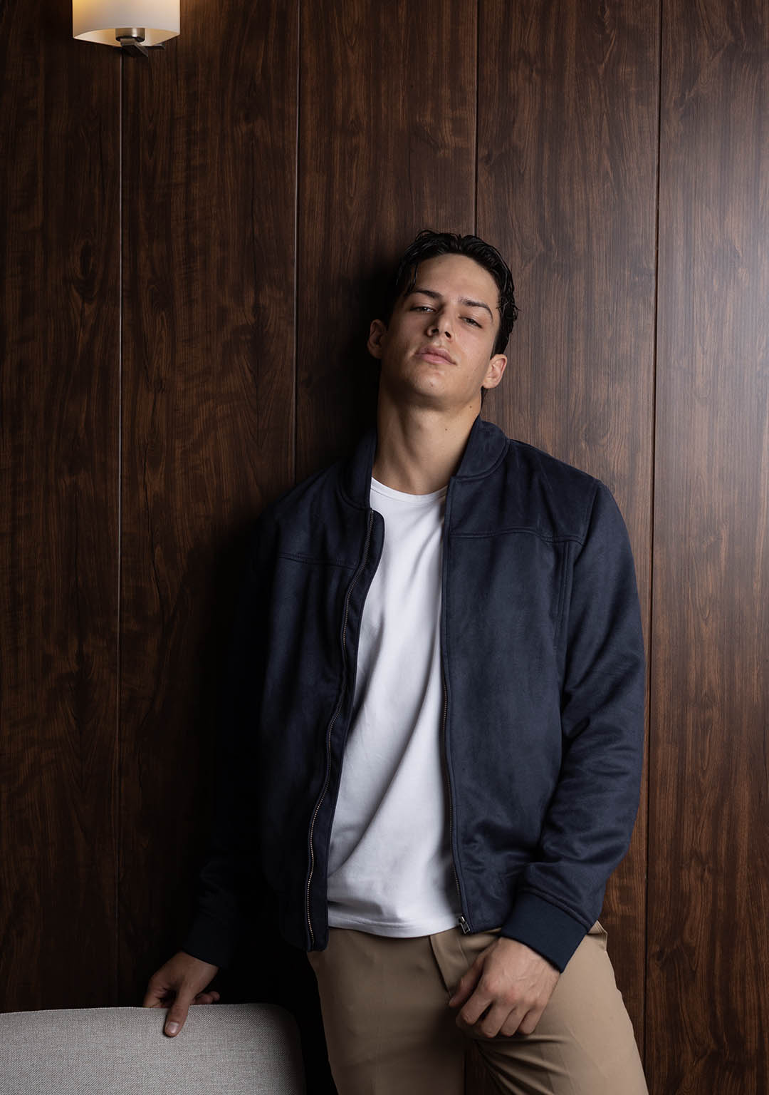 The Suede Jacket in Royale Blue