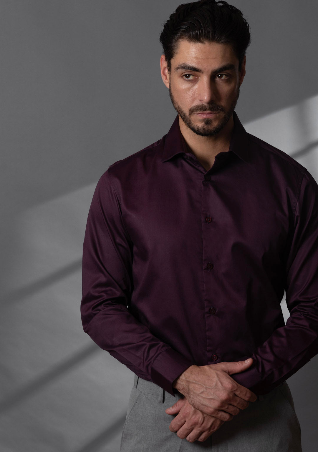Classic Shirt in Italian Plum