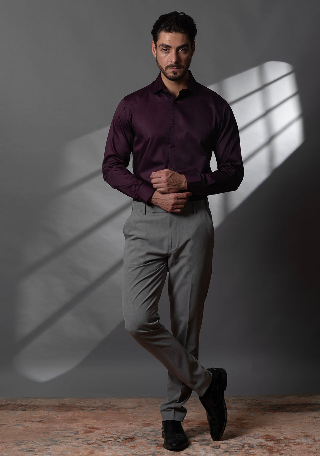 Classic Shirt in Italian Plum