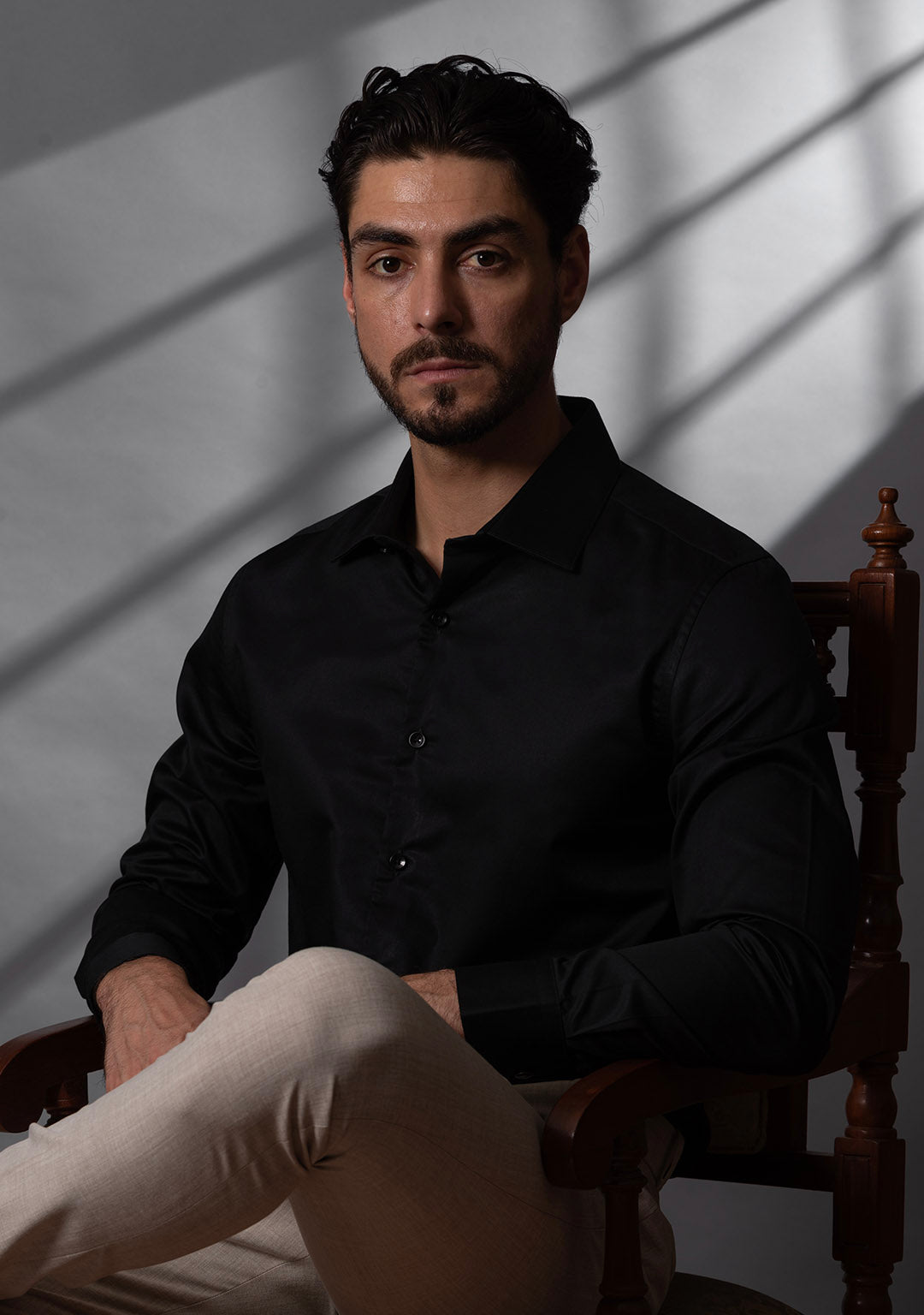 Buy Men's Jet Black Colour Shirt Online India Free Shipping