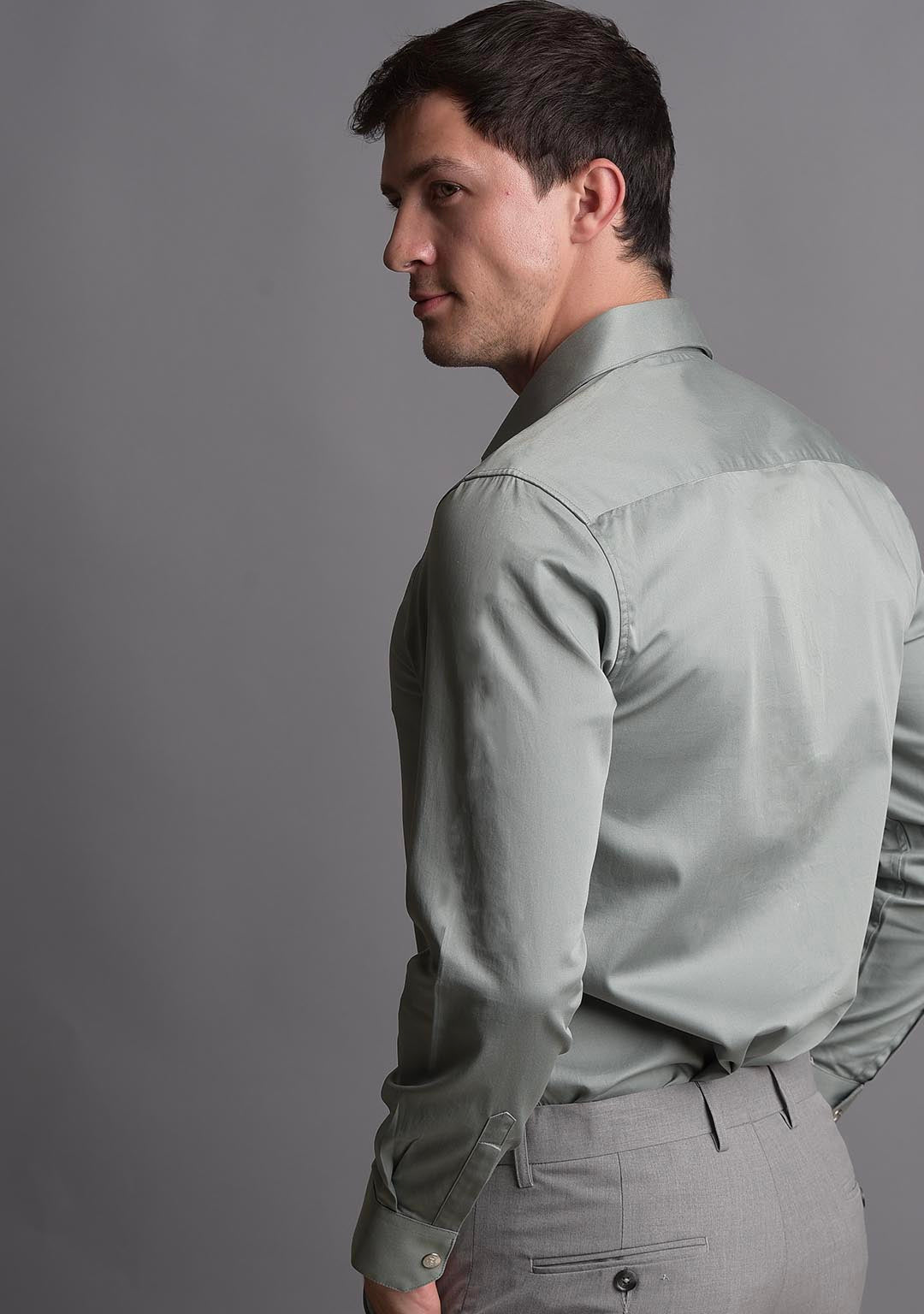 Classic Shirt in Slate Green