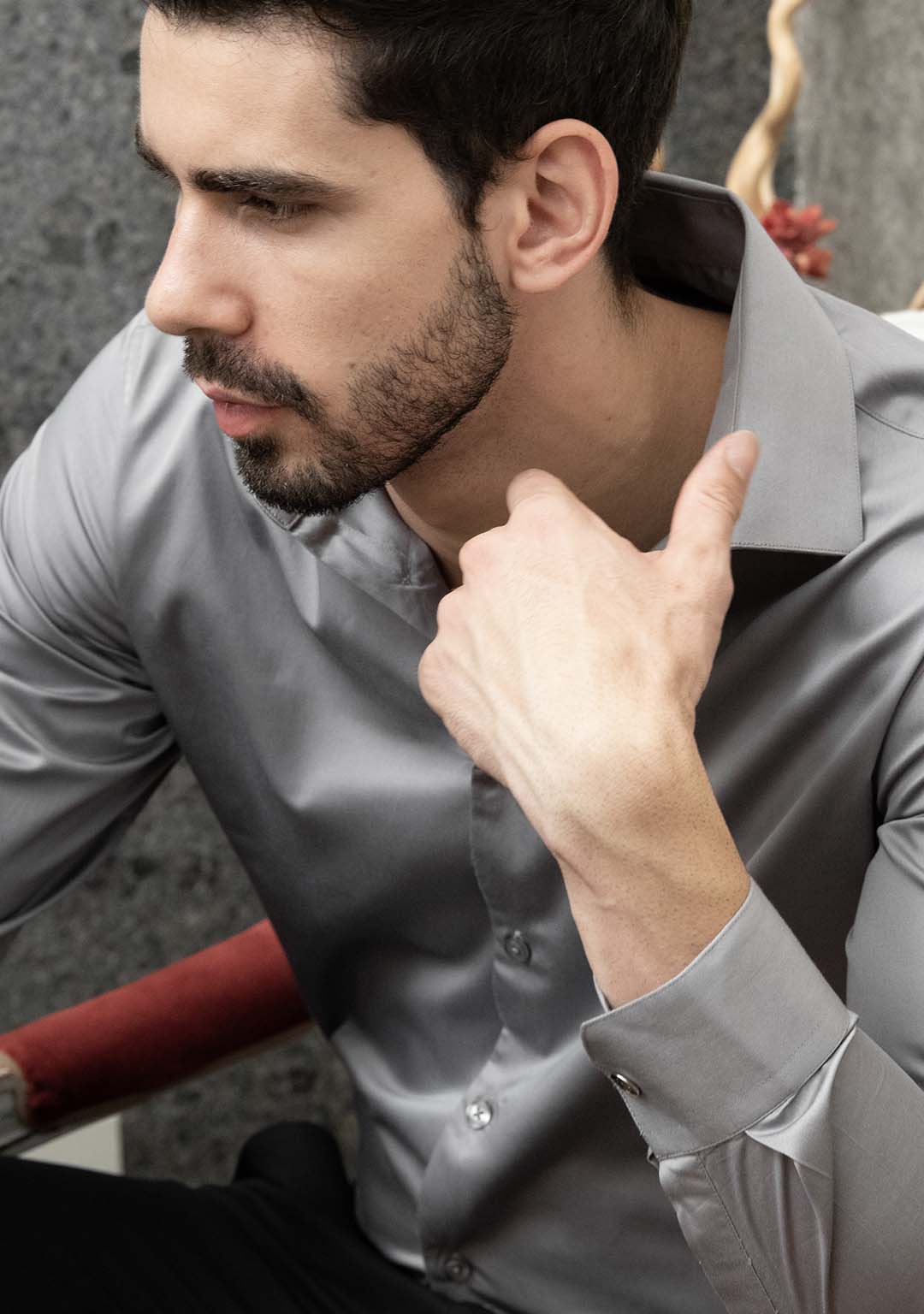 Classic Shirt in Titanium
