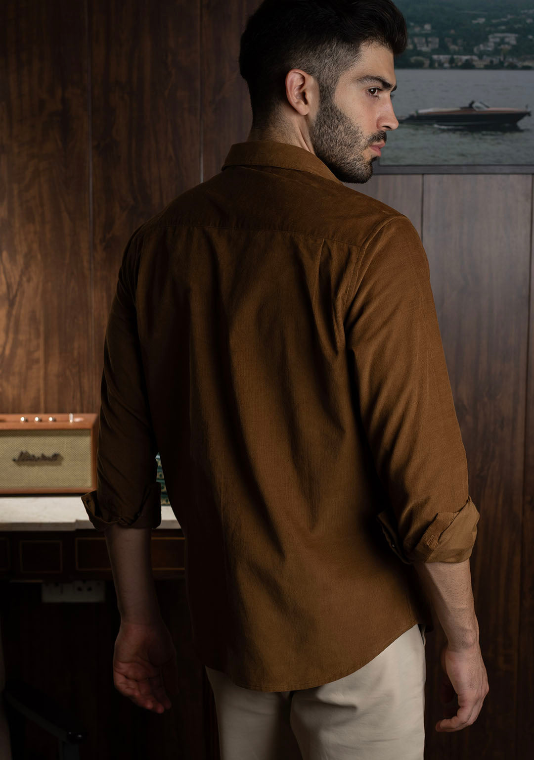 Corduroy Shirt in Chocolate Malt