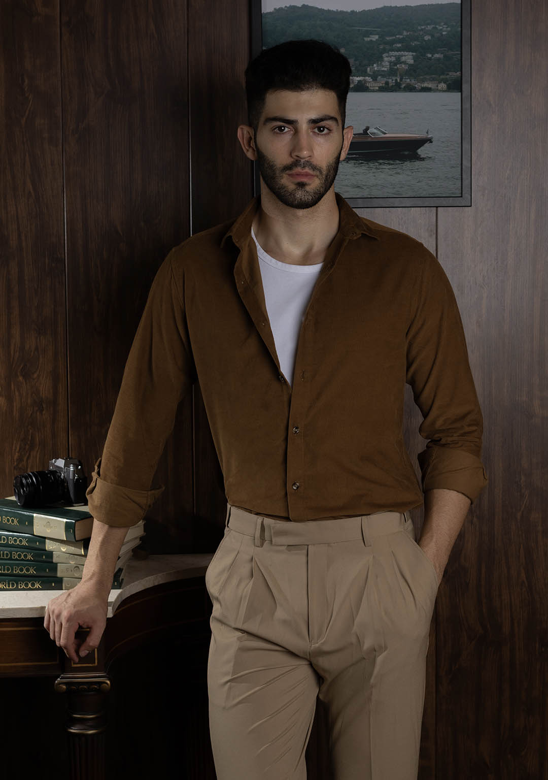 Corduroy Shirt in Chocolate Malt