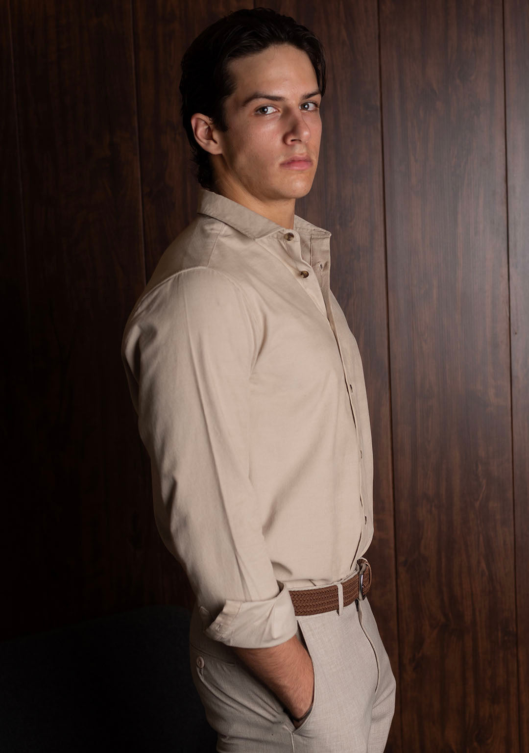 Corduroy Shirt in Cannoli Cream