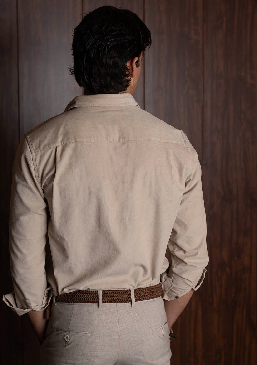 Corduroy Shirt in Cannoli Cream