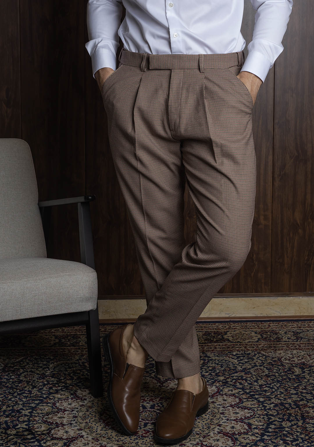 Elite Trousers in Signature Houndstooth