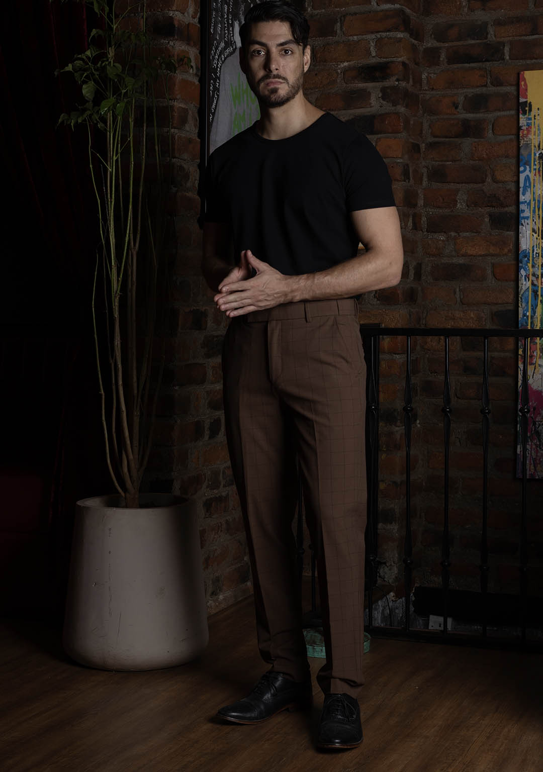 Elite Trousers in Classic Brown Checks