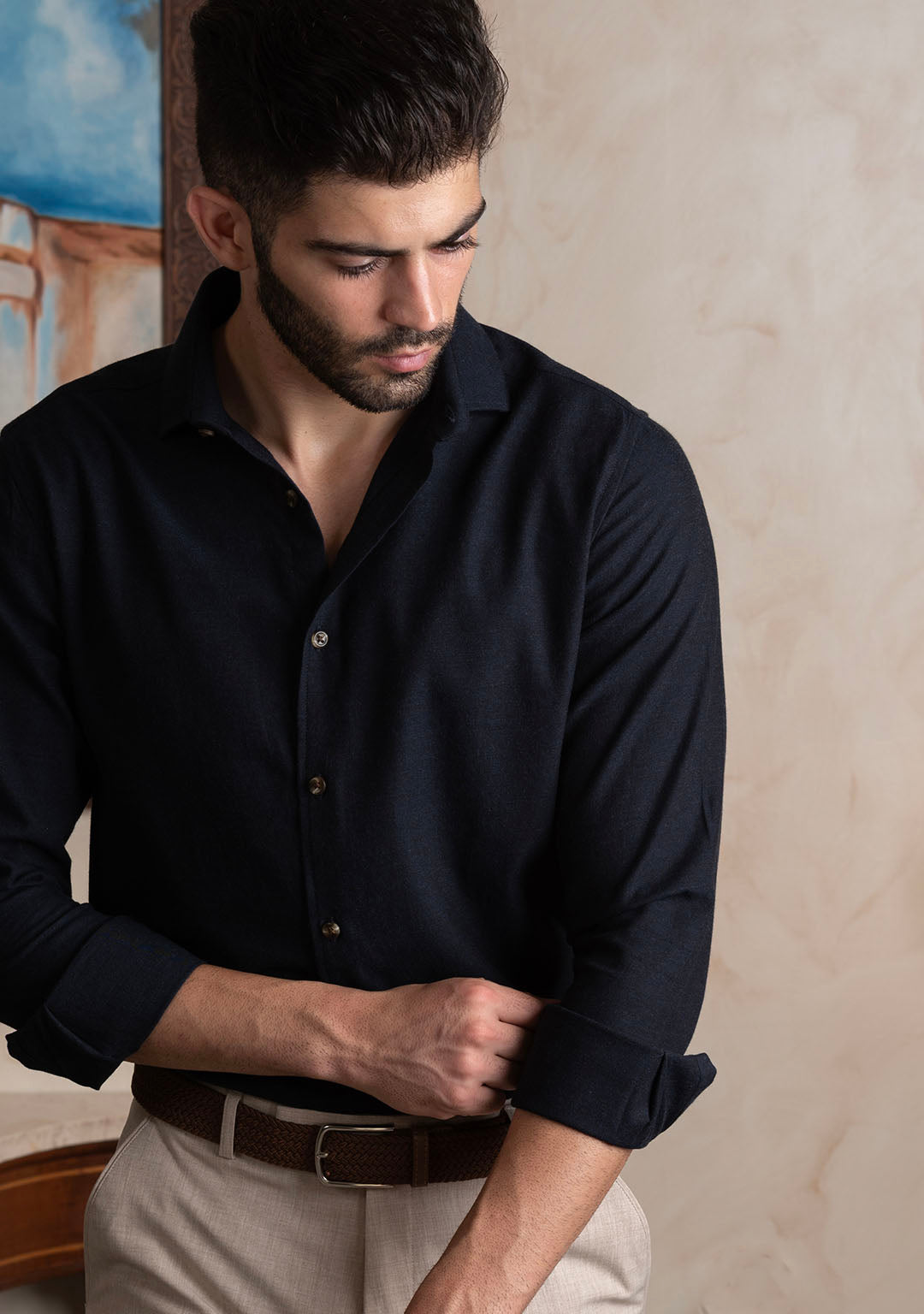 Classic Flannel in Medieval Blue
