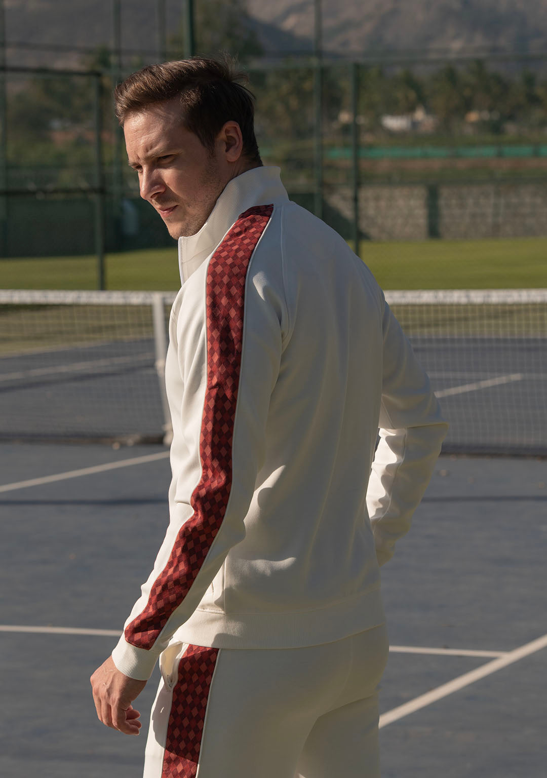 Track Jacket in White Knight