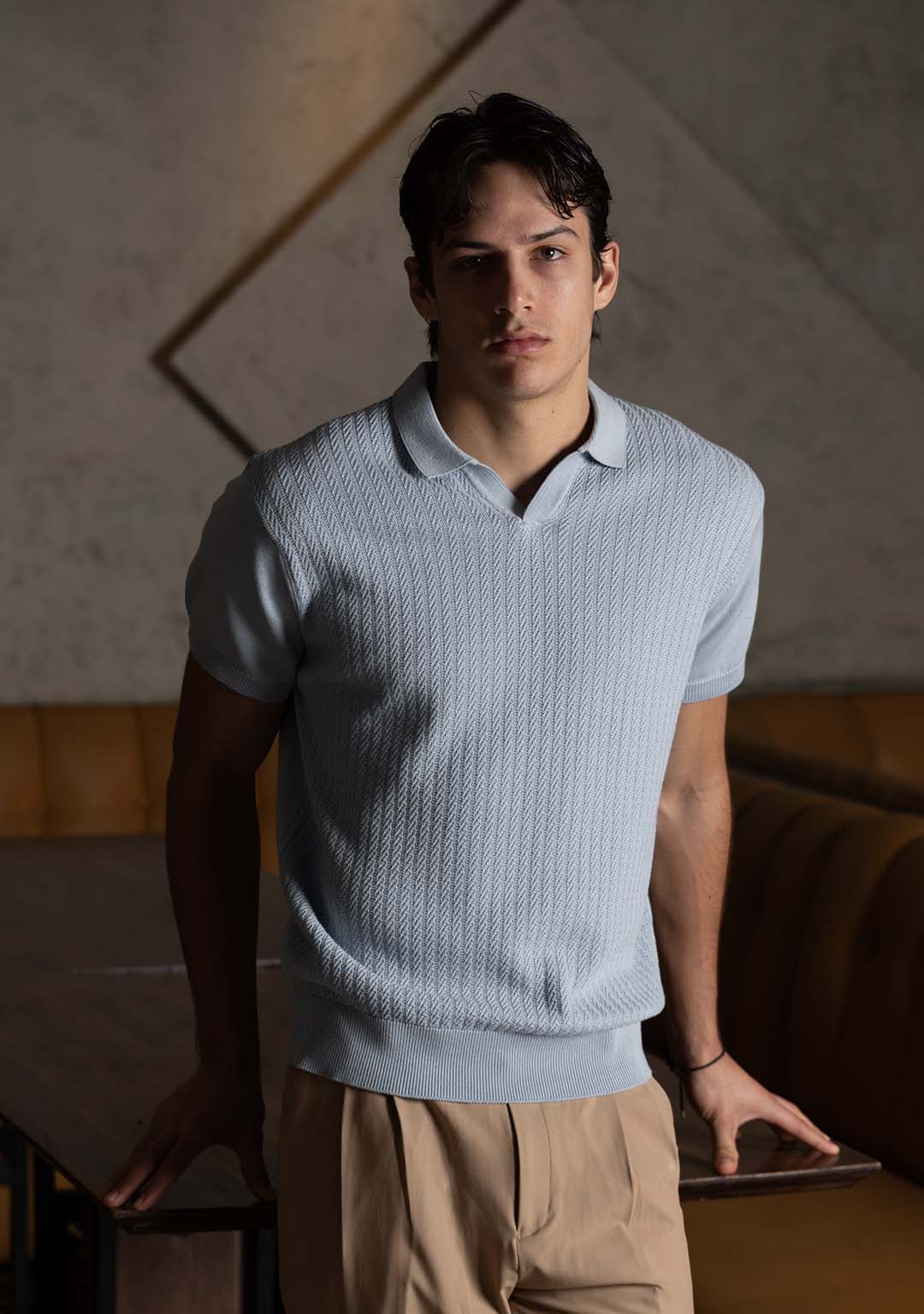 Ghazal Knit Polo in Nile - Aristobrat