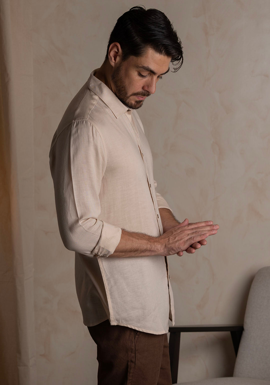 Hemp Shirt in Ivory