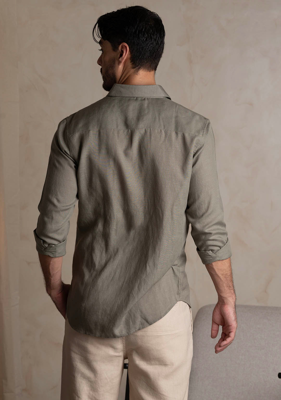 Hemp Shirt in Sage Green