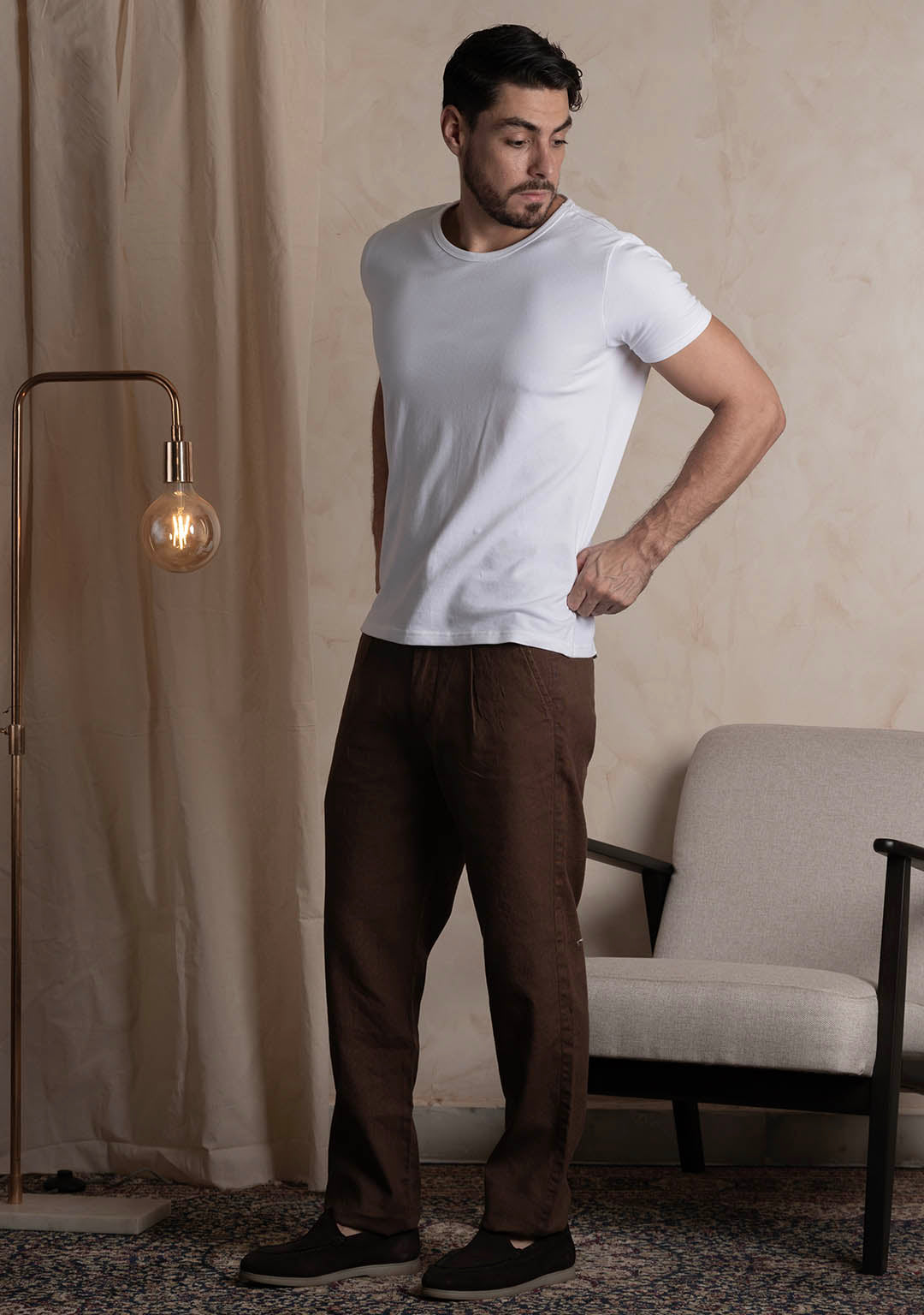 Hemp Trousers in Bitter Chocolate