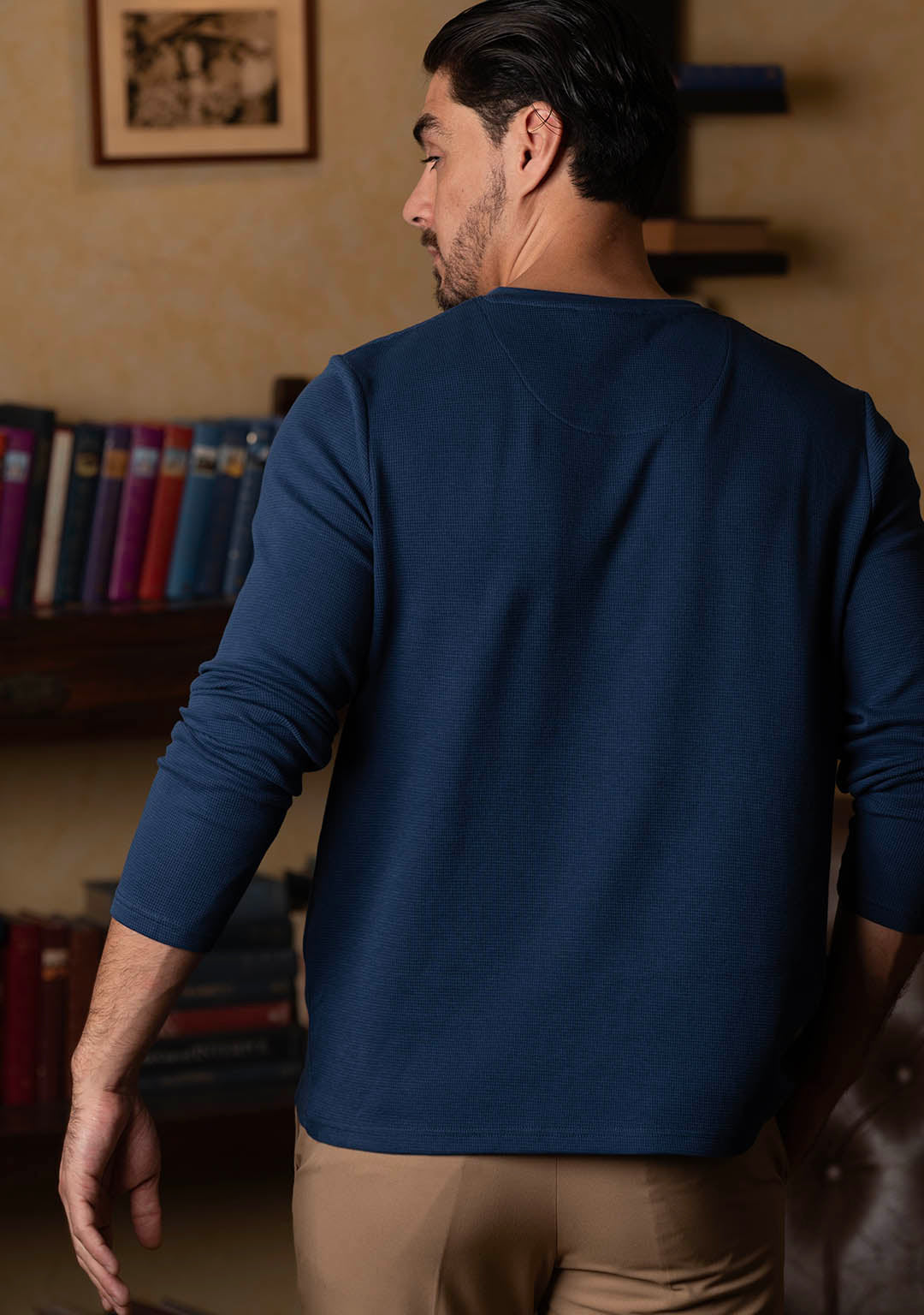 Henley Full Sleeves in Sailor Blue