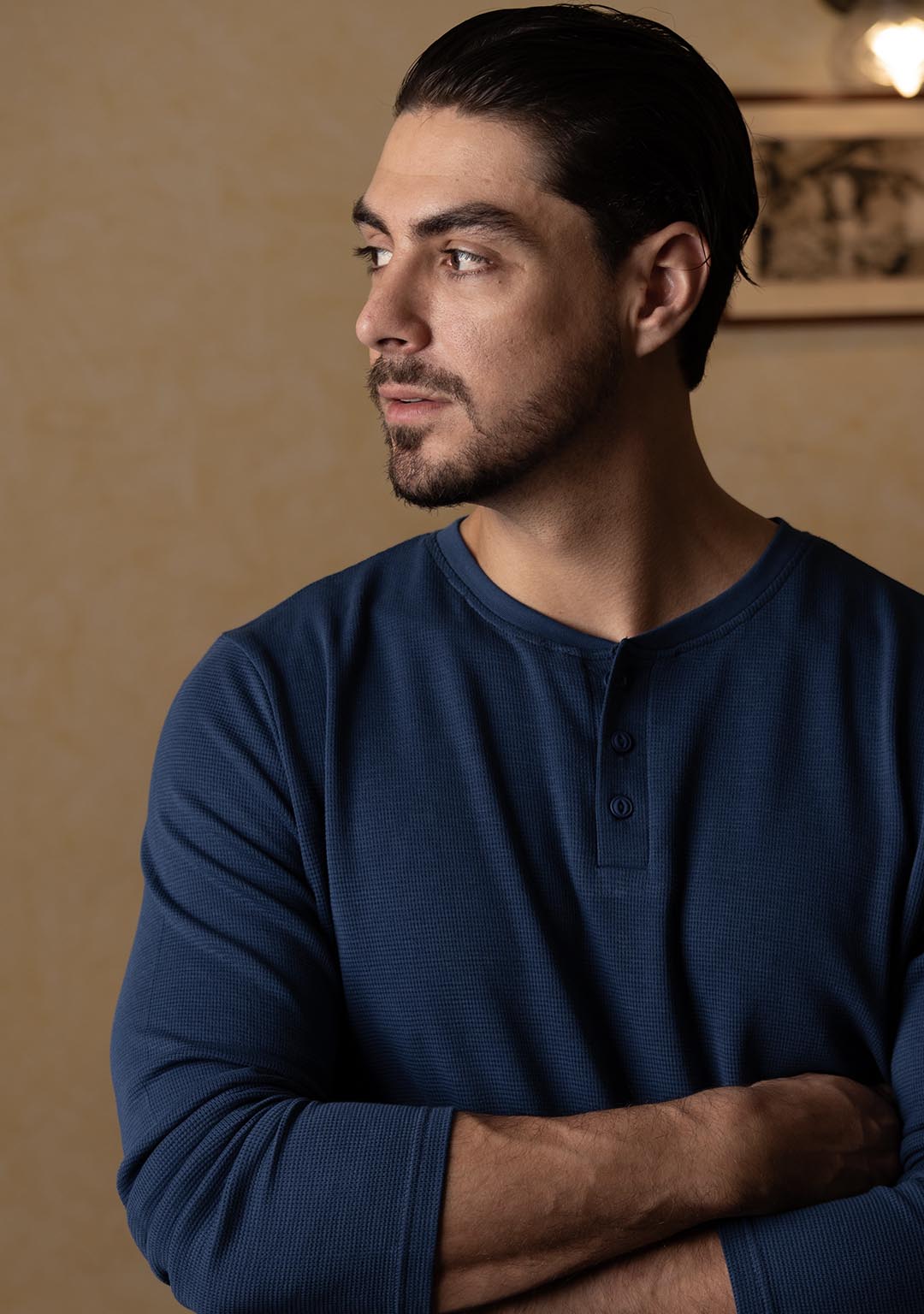 Henley Full Sleeves in Sailor Blue