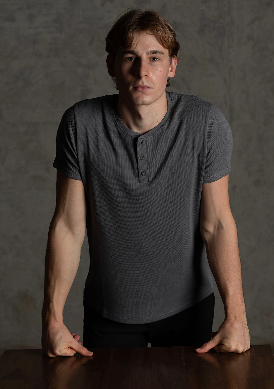 Henley in Neutral Grey