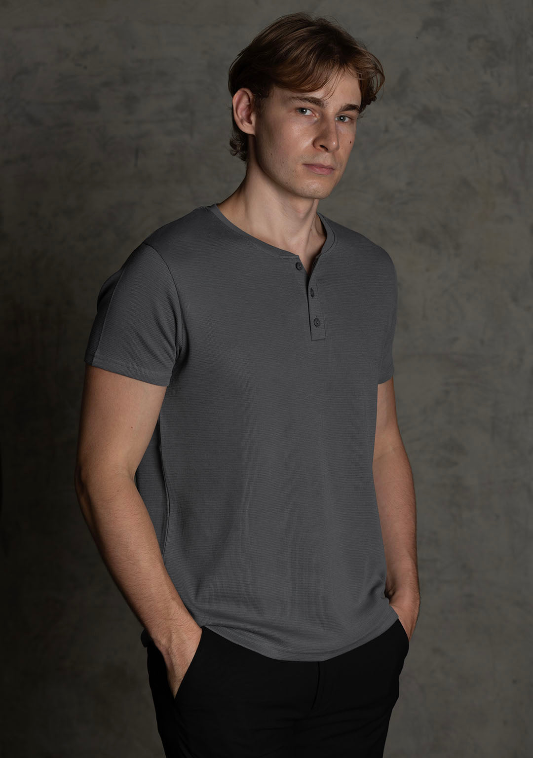 Henley in Neutral Grey