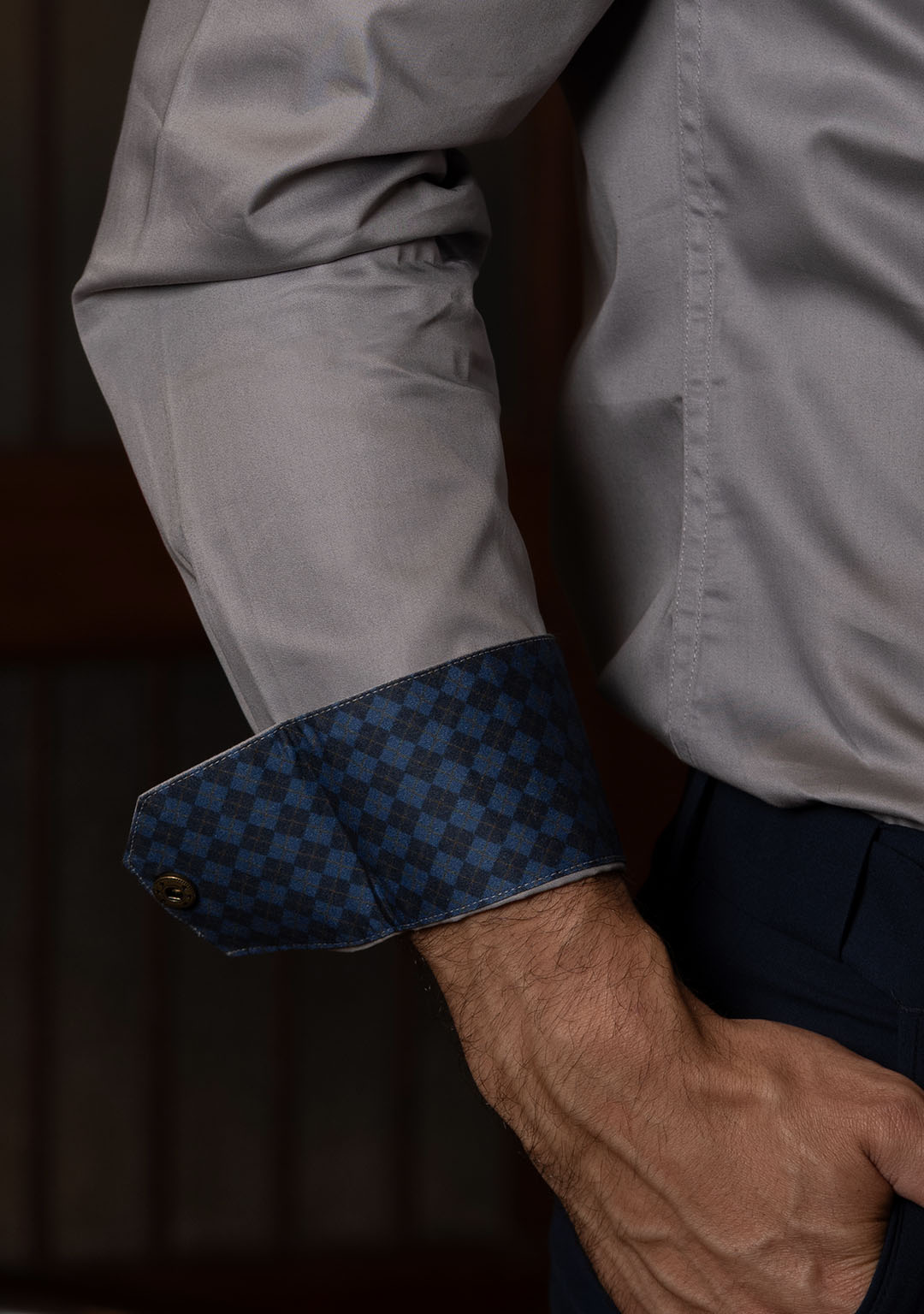 Graphite with Blue Argyle