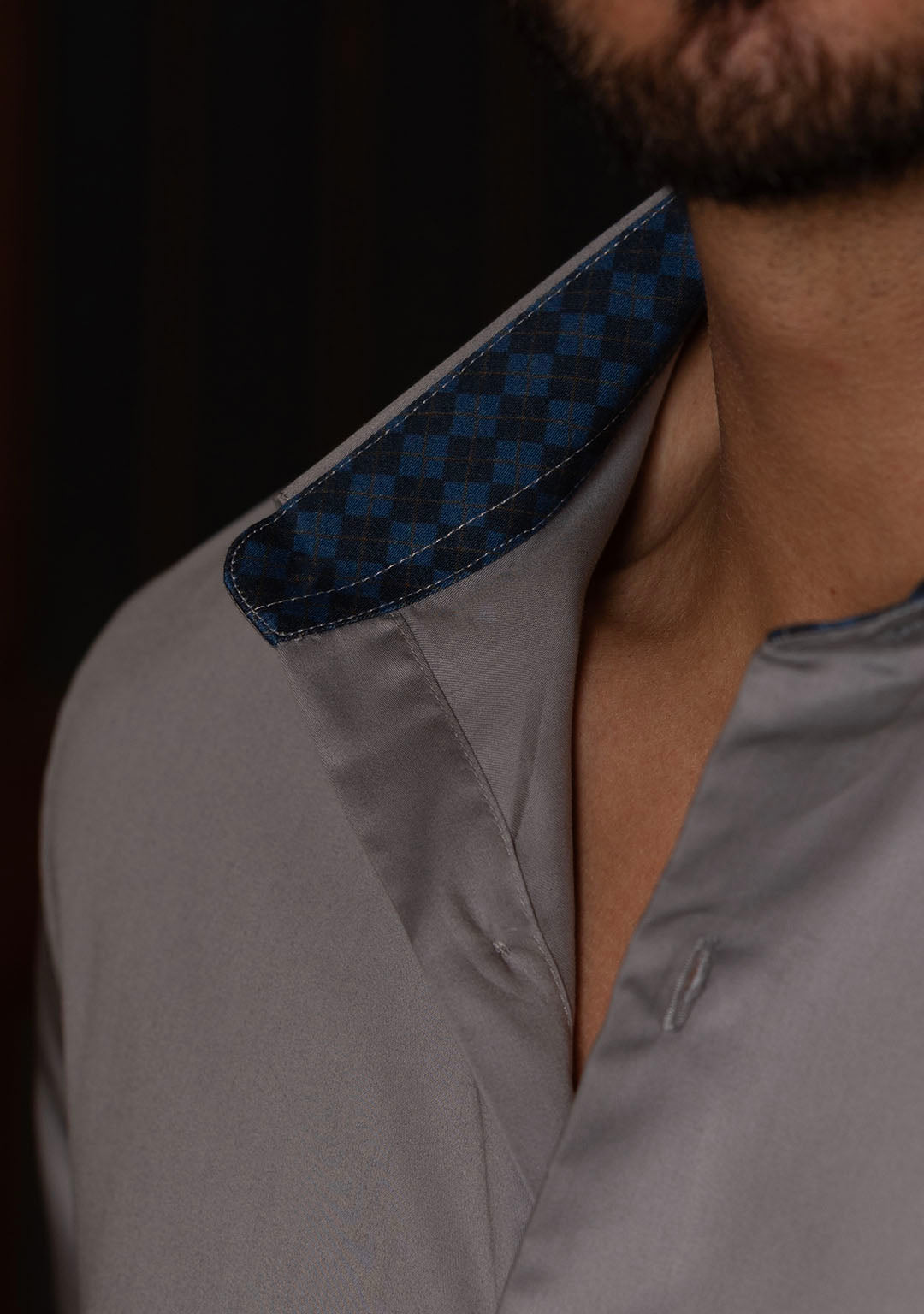 Graphite with Blue Argyle
