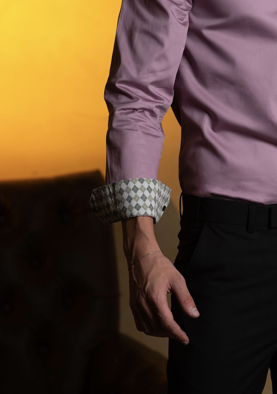 Mauve with Argyle