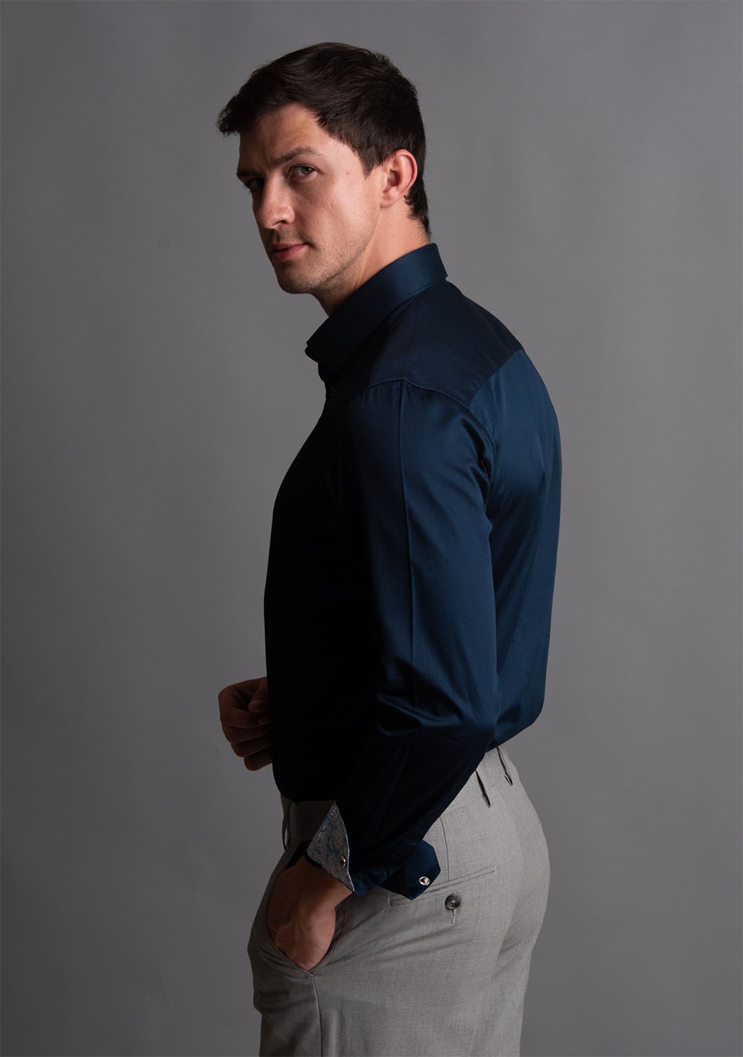 Dark Navy with Aztec Print