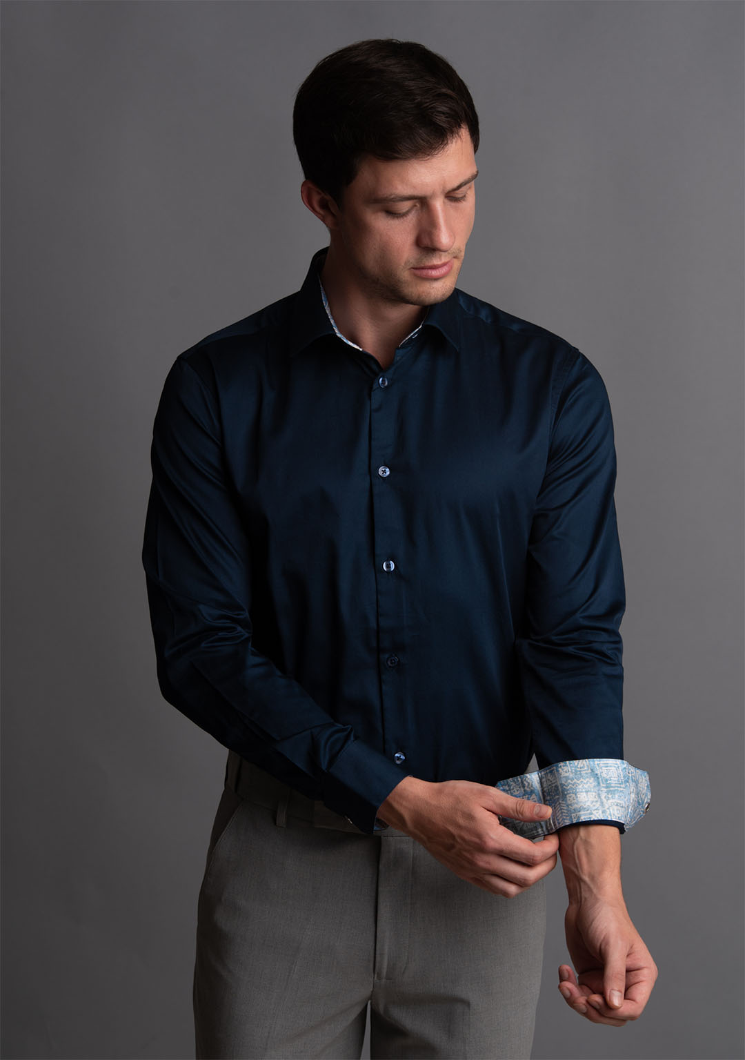 Dark Navy with Aztec Print