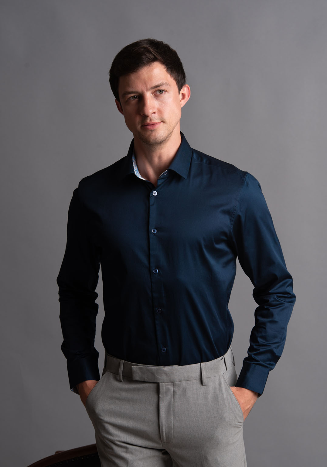 Dark Navy with Aztec Print