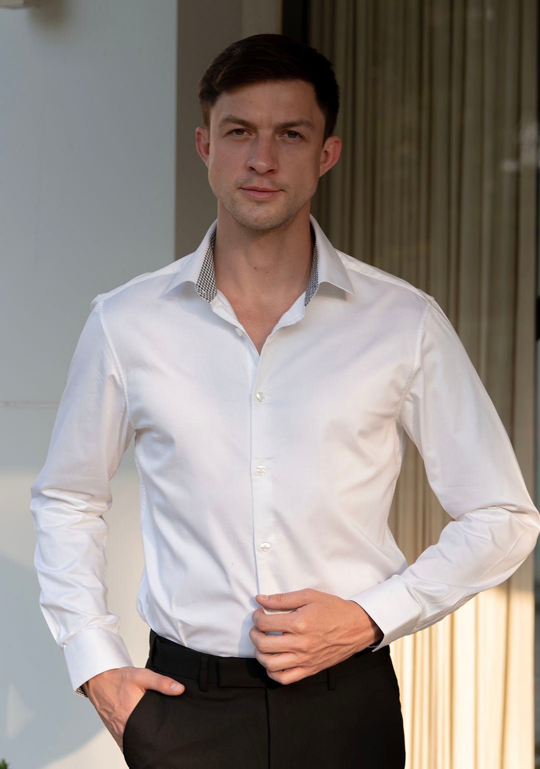 White with Houndstooth