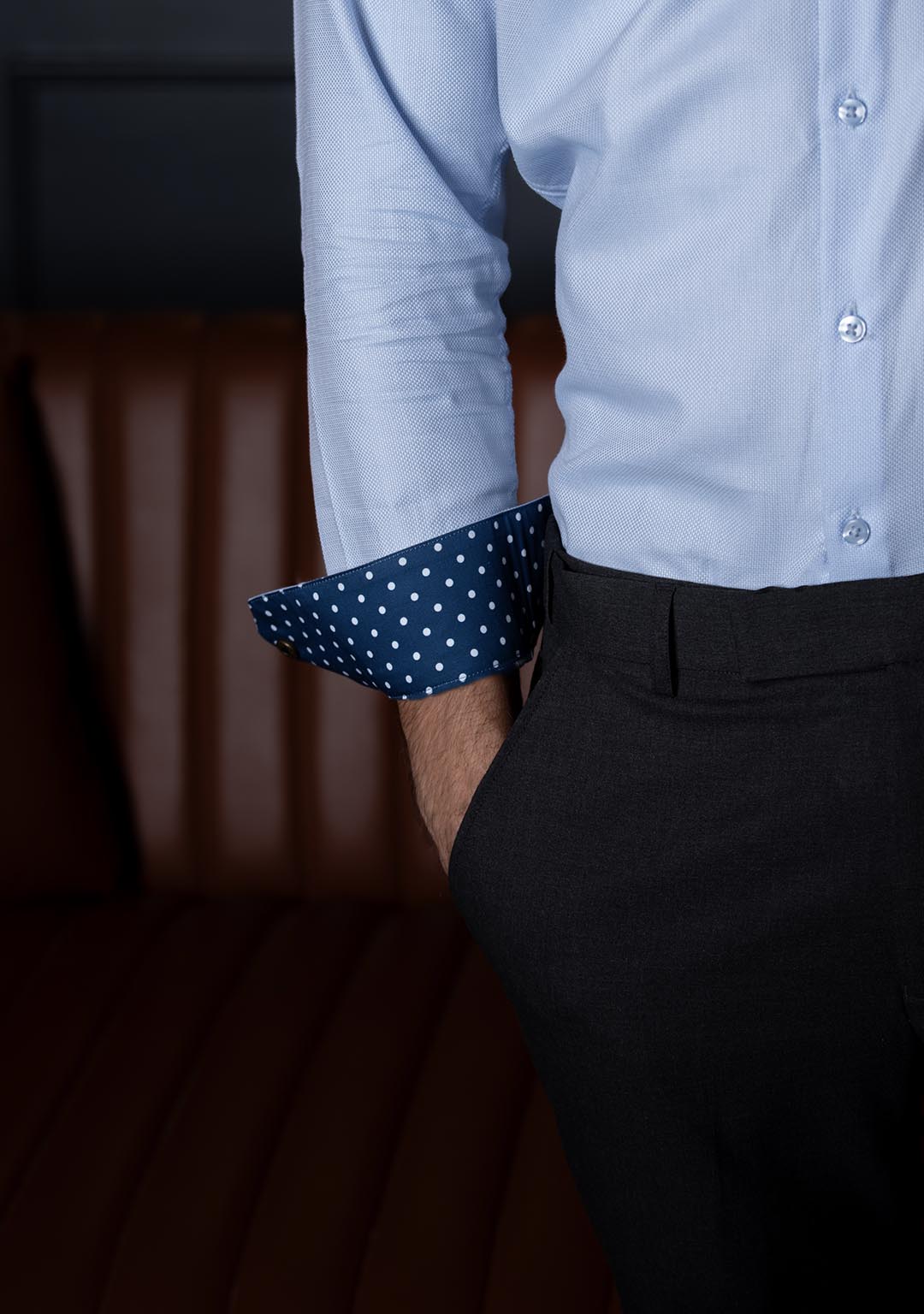 Sky Blue with Polka Dot