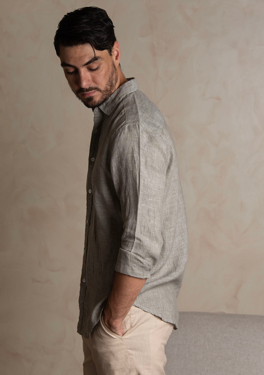 Linen Shirt in Sage