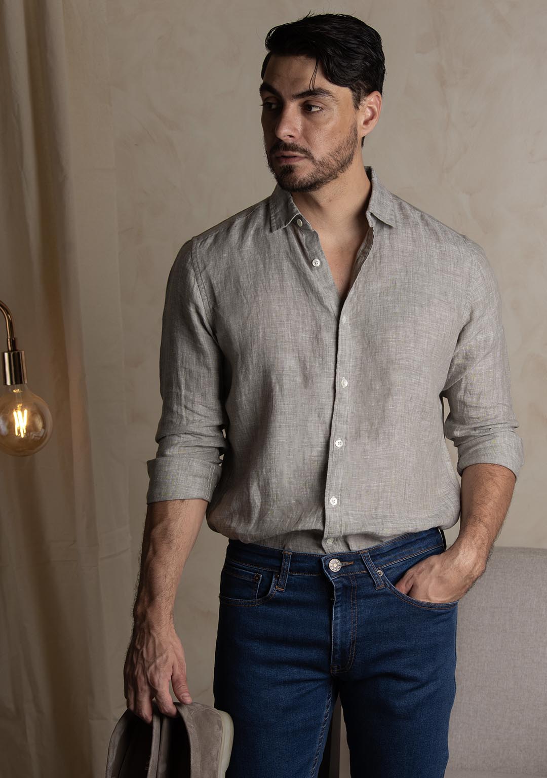 Linen Shirt in Sage