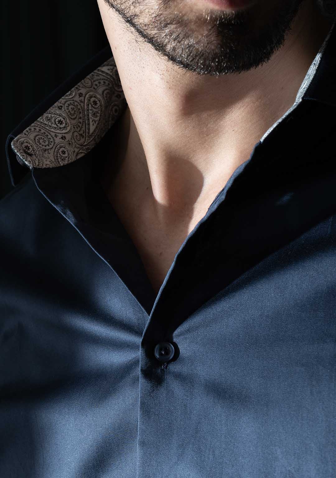 Midnight Blue with Paisley Detail