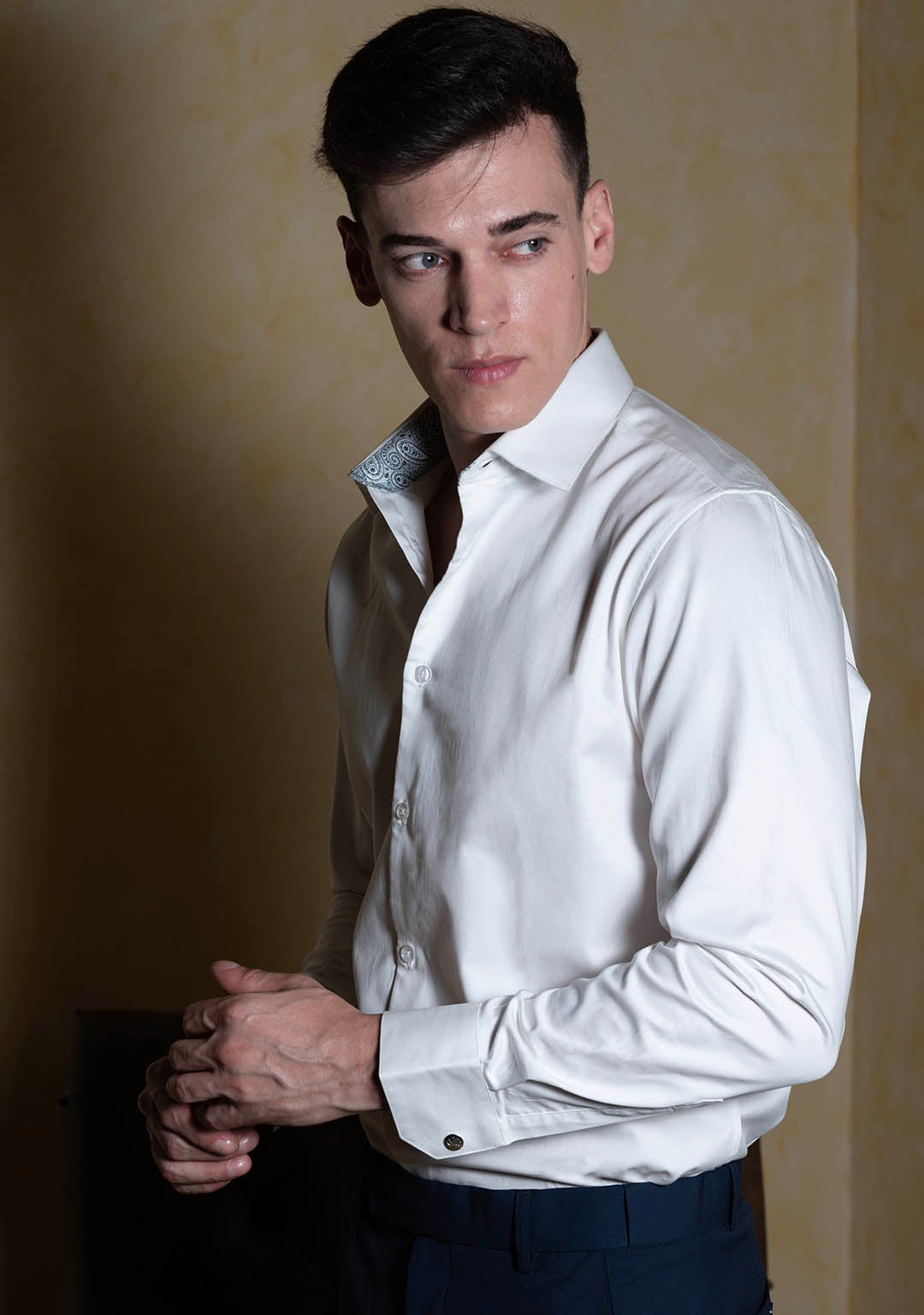 White with Paisley Detail