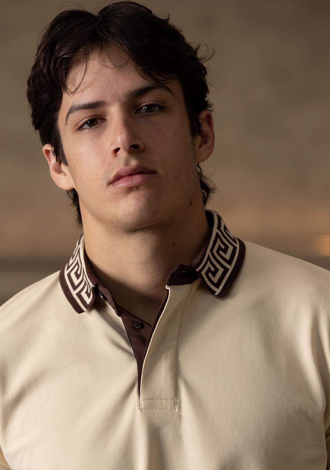 The Luxury Polo in Ecru Meander