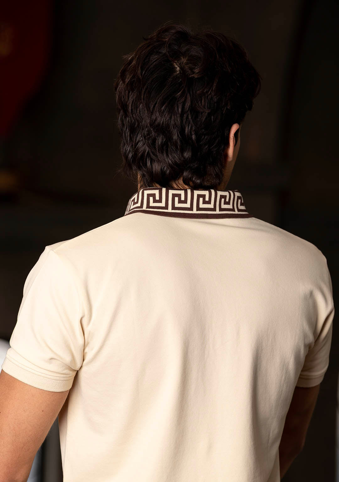 The Luxury Polo in Ecru Meander