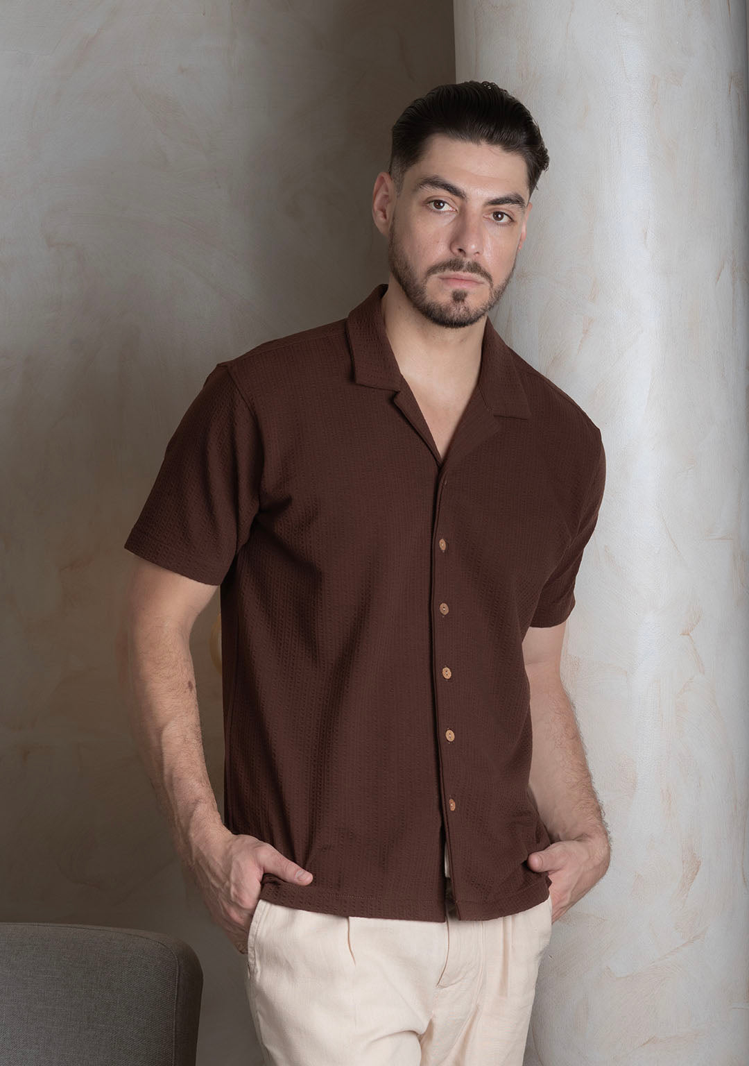 Nimbus Cuban Shirt in Dark Chocolate