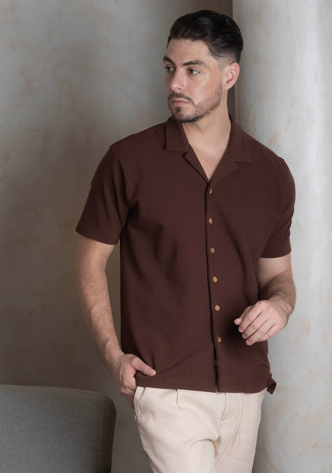 Nimbus Cuban Shirt in Dark Chocolate
