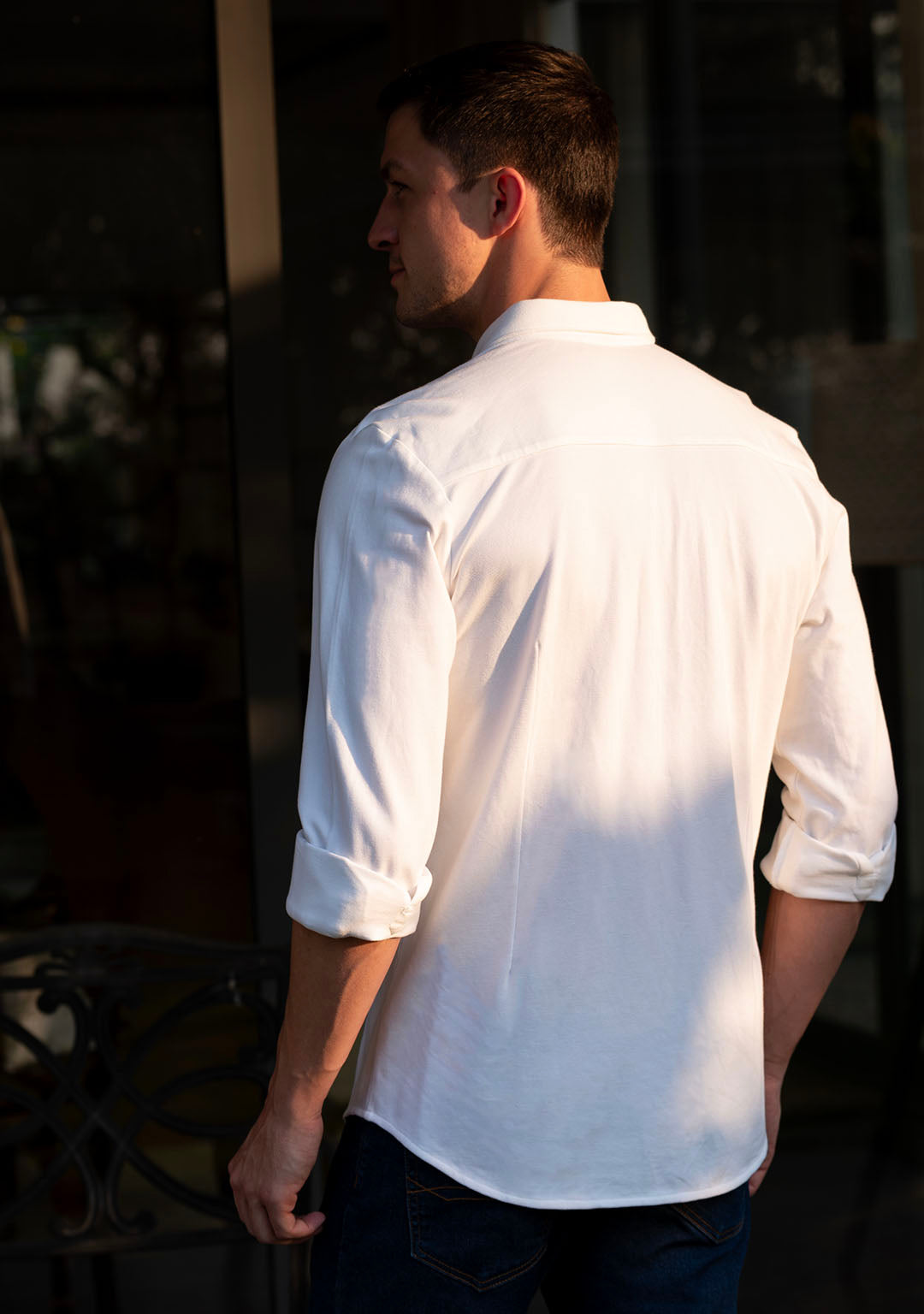 Piqué Shirt in White