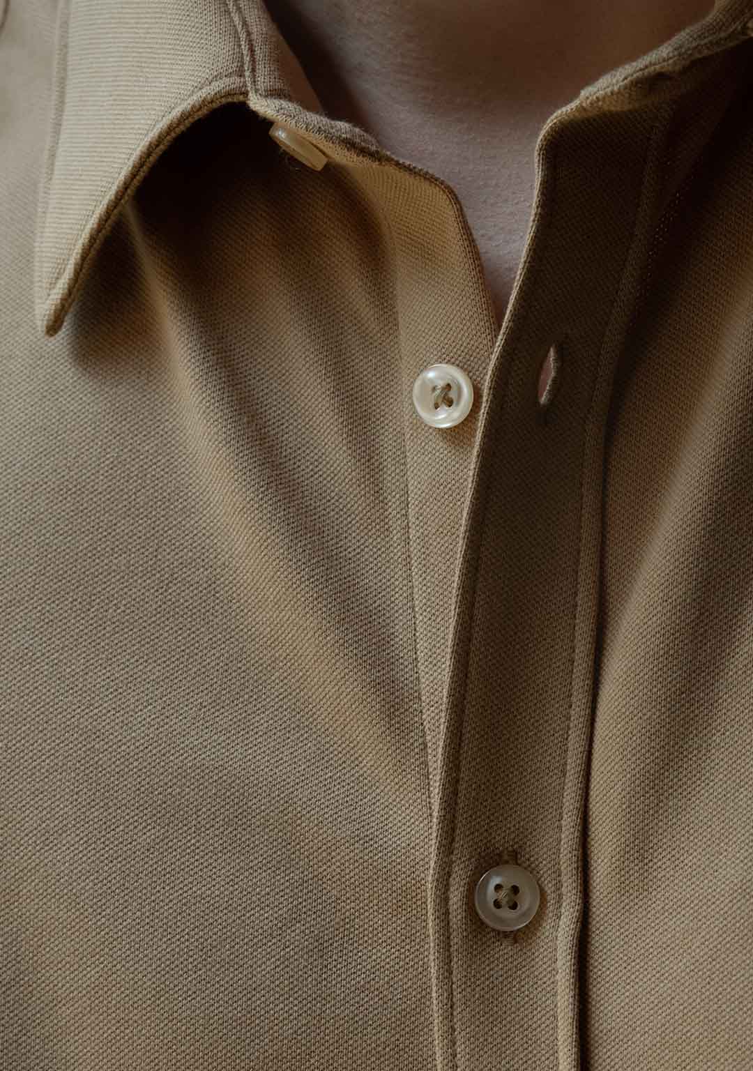 Piqué Shirt in Camel