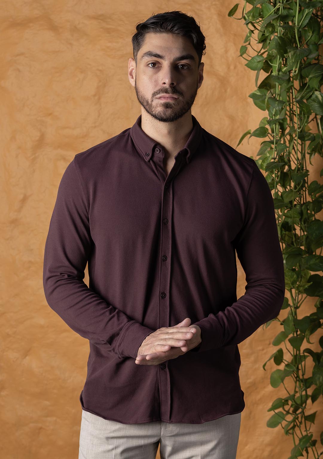 Piqué Shirt in Chocolate Martini