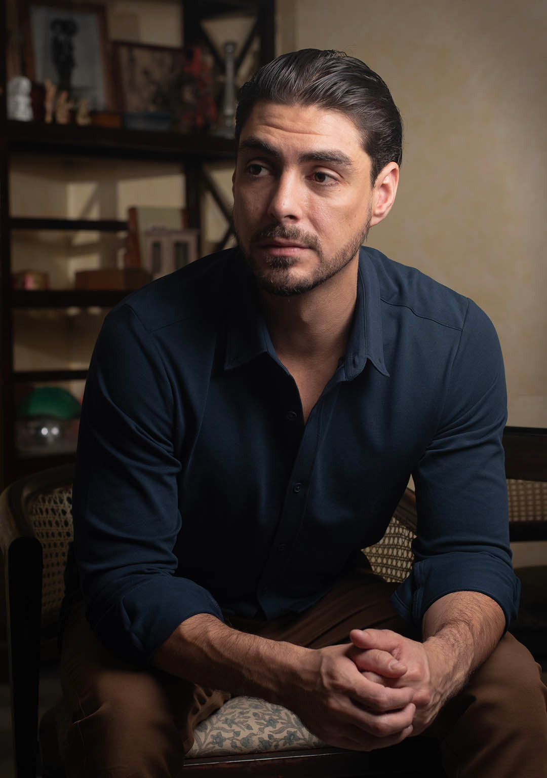 Piqué Shirt in Déja Vu Blue