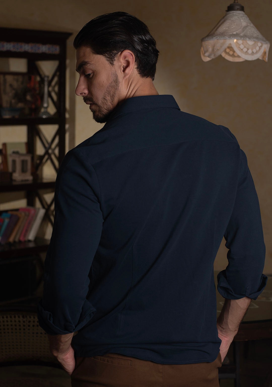 Piqué Shirt in Déja Vu Blue