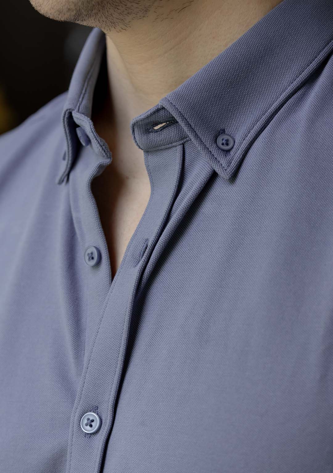 Piqué Shirt in English Blue