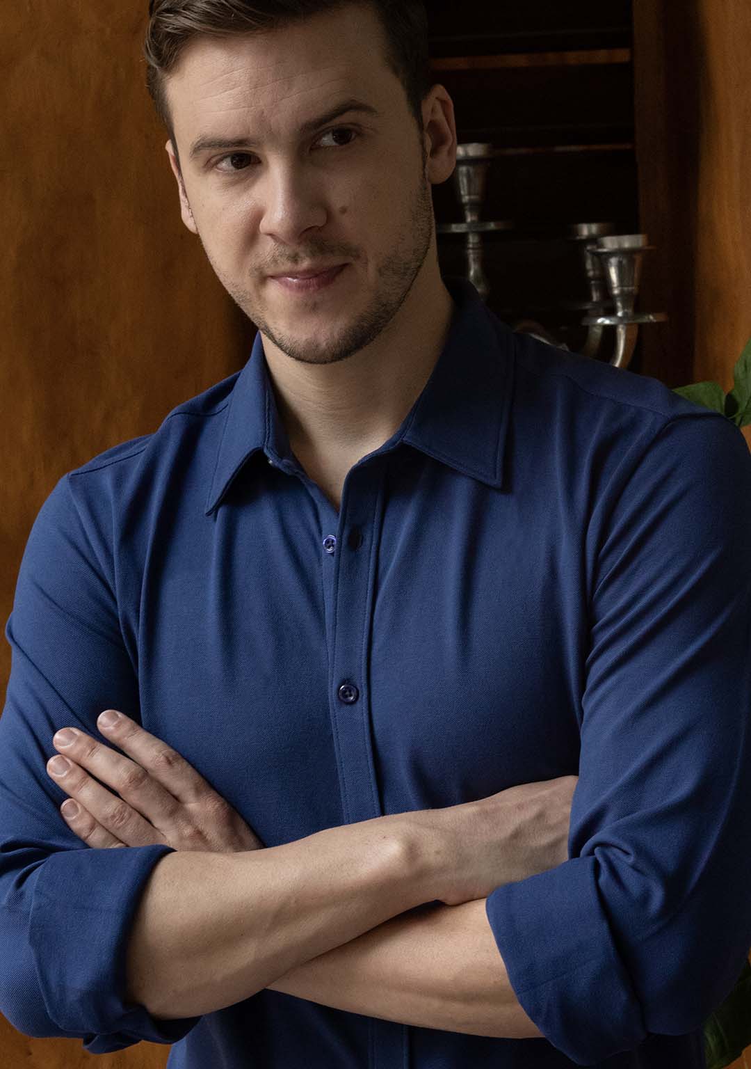 Piqué Shirt in Mazarine Blue
