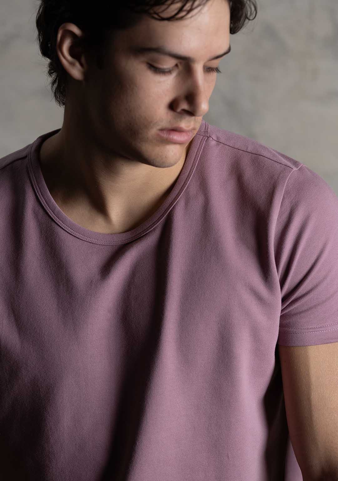 Piqué T-Shirt in Dusky Orchid - Aristobrat