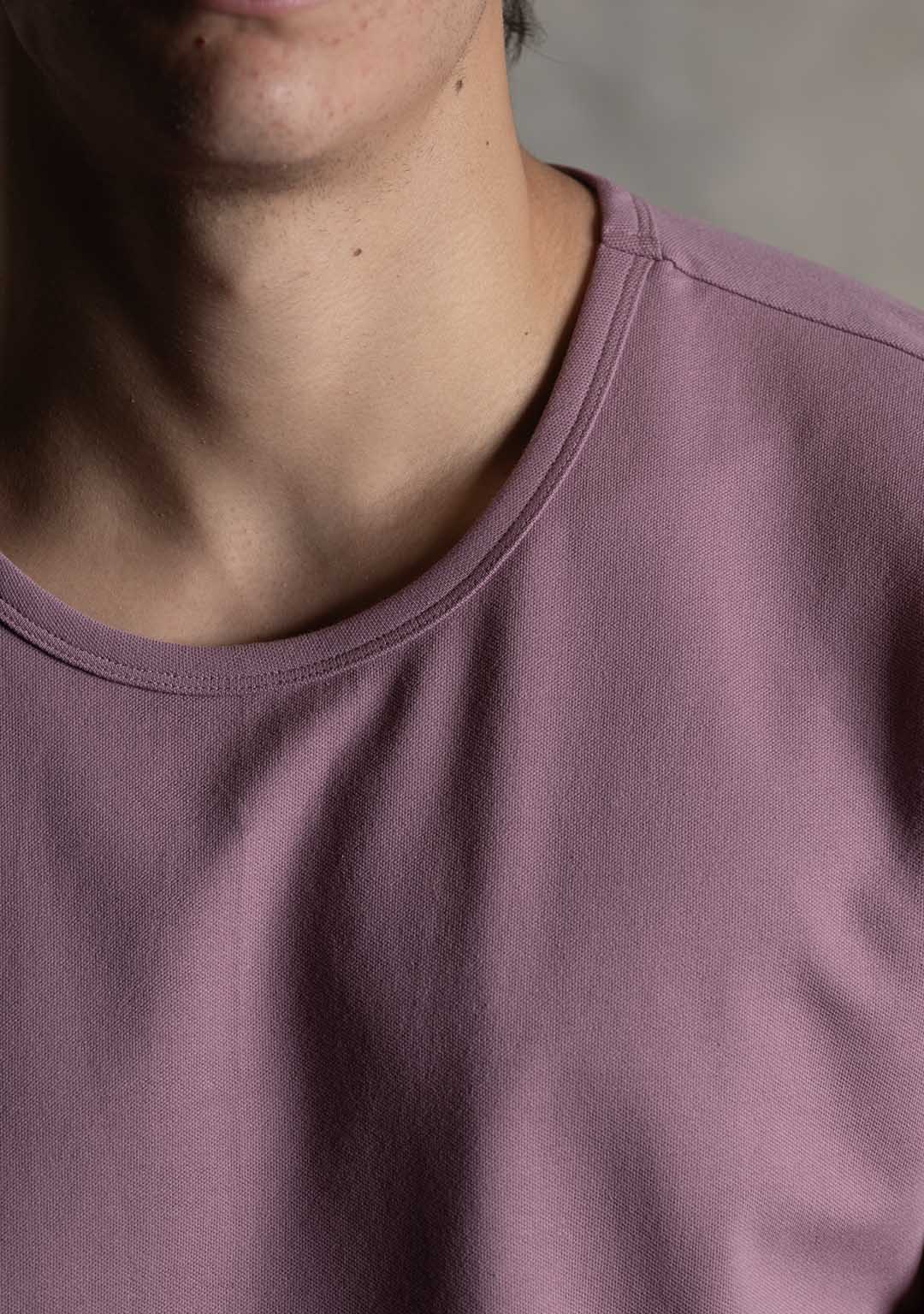 Piqué T-Shirt in Dusky Orchid